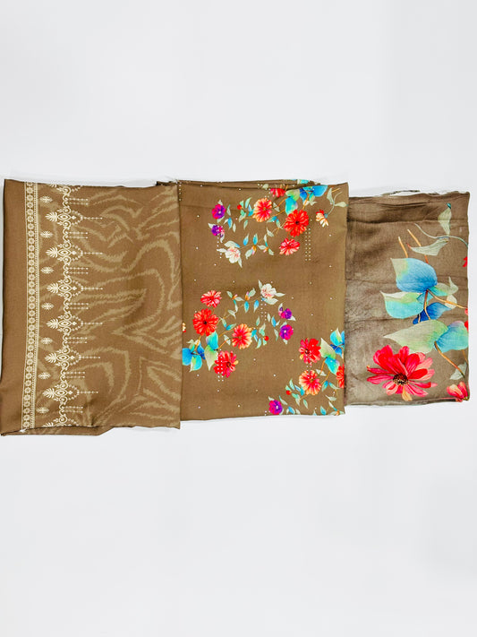 Stone Linen 3 Piece Suit U-21