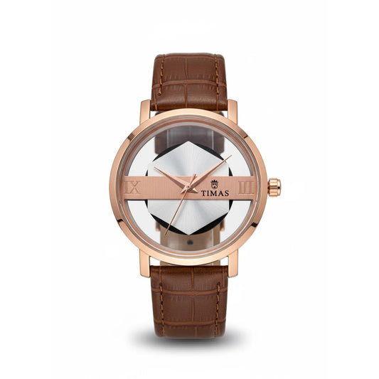 Timas Transparent Dial Watch | Leather Strap TS-01